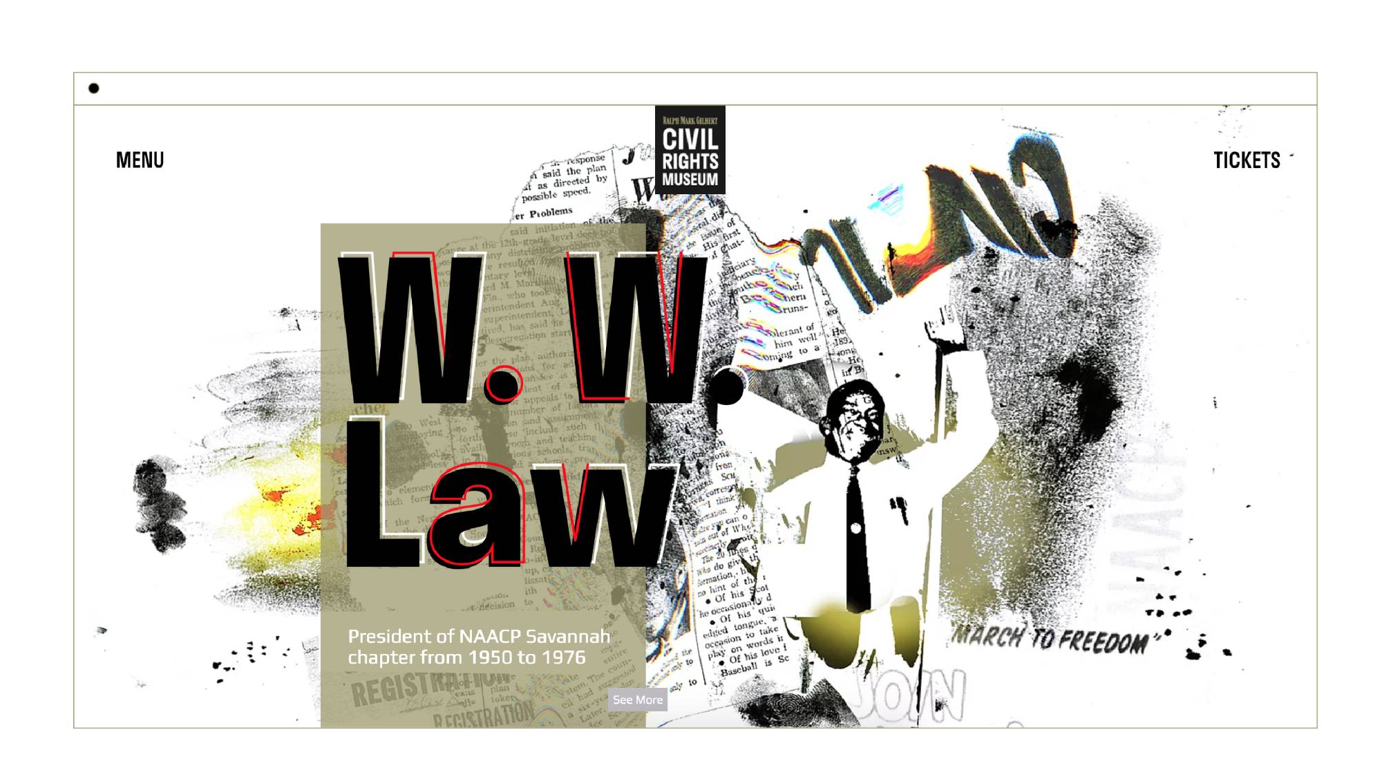 Civil Rights Museum Website, Web Design Prototype
